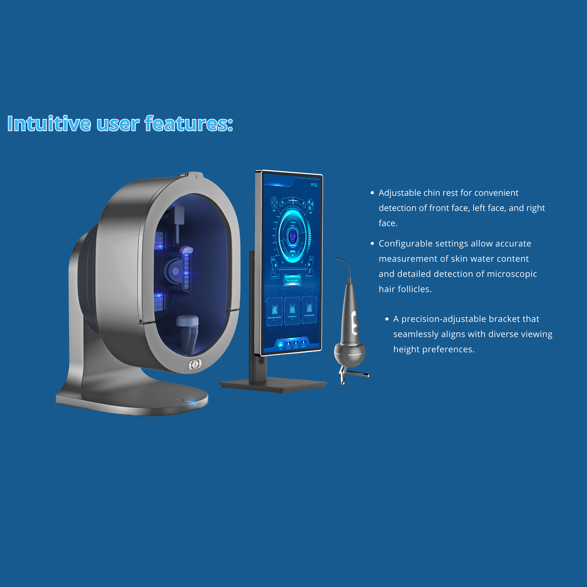 Skincare Analysis Device with Scalp Analysis powered by AI Model S5 VMS SOLUTIONS SHOP