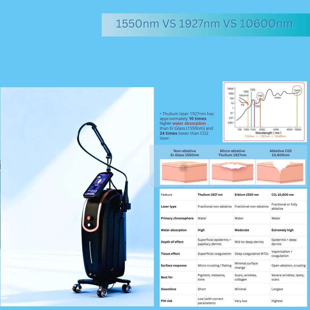 1927 nm Thulium Fiber laser for Precision Skin Rejuvenation with minimal downtime VMS SOLUTIONS SHOP