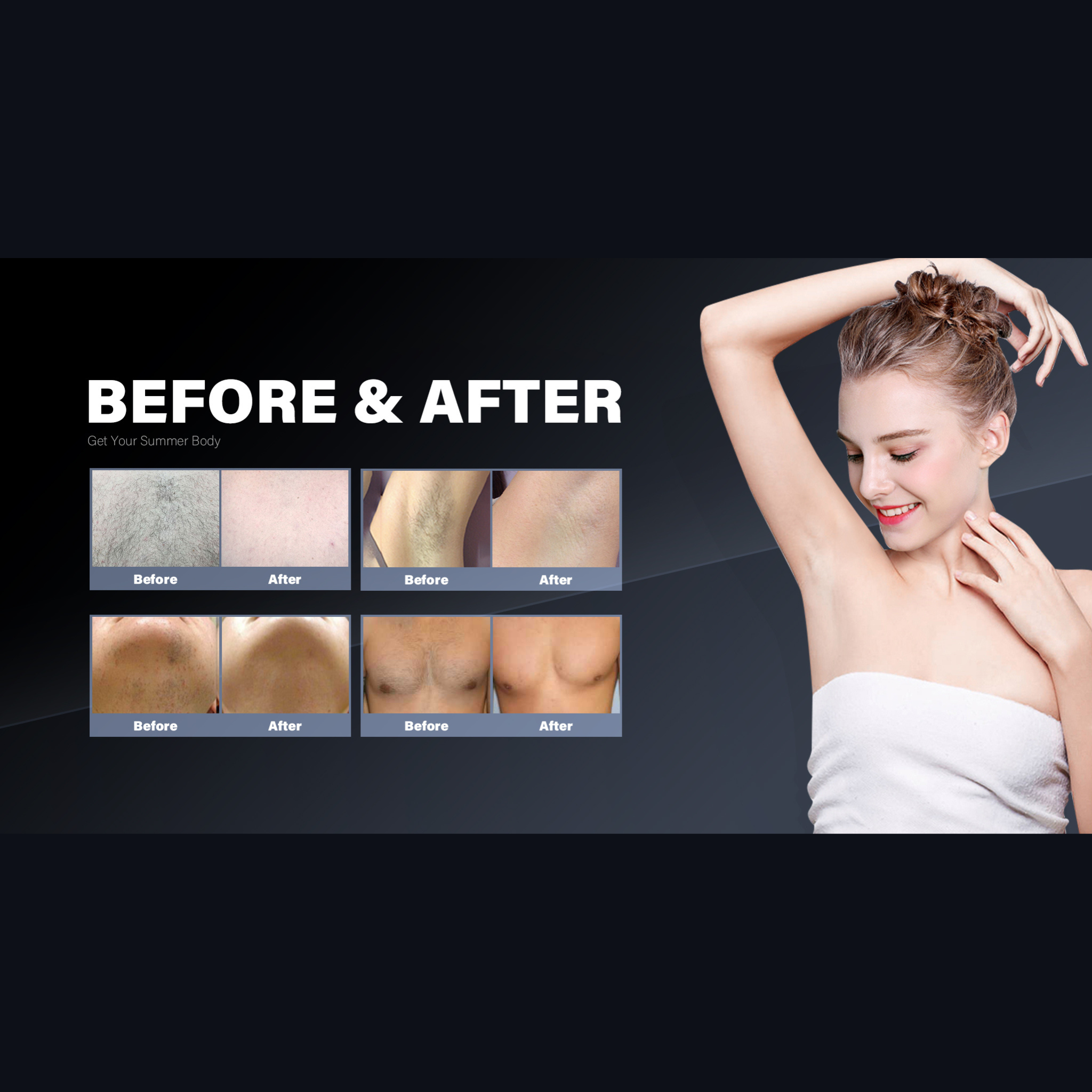 Hair removal before and after pictures