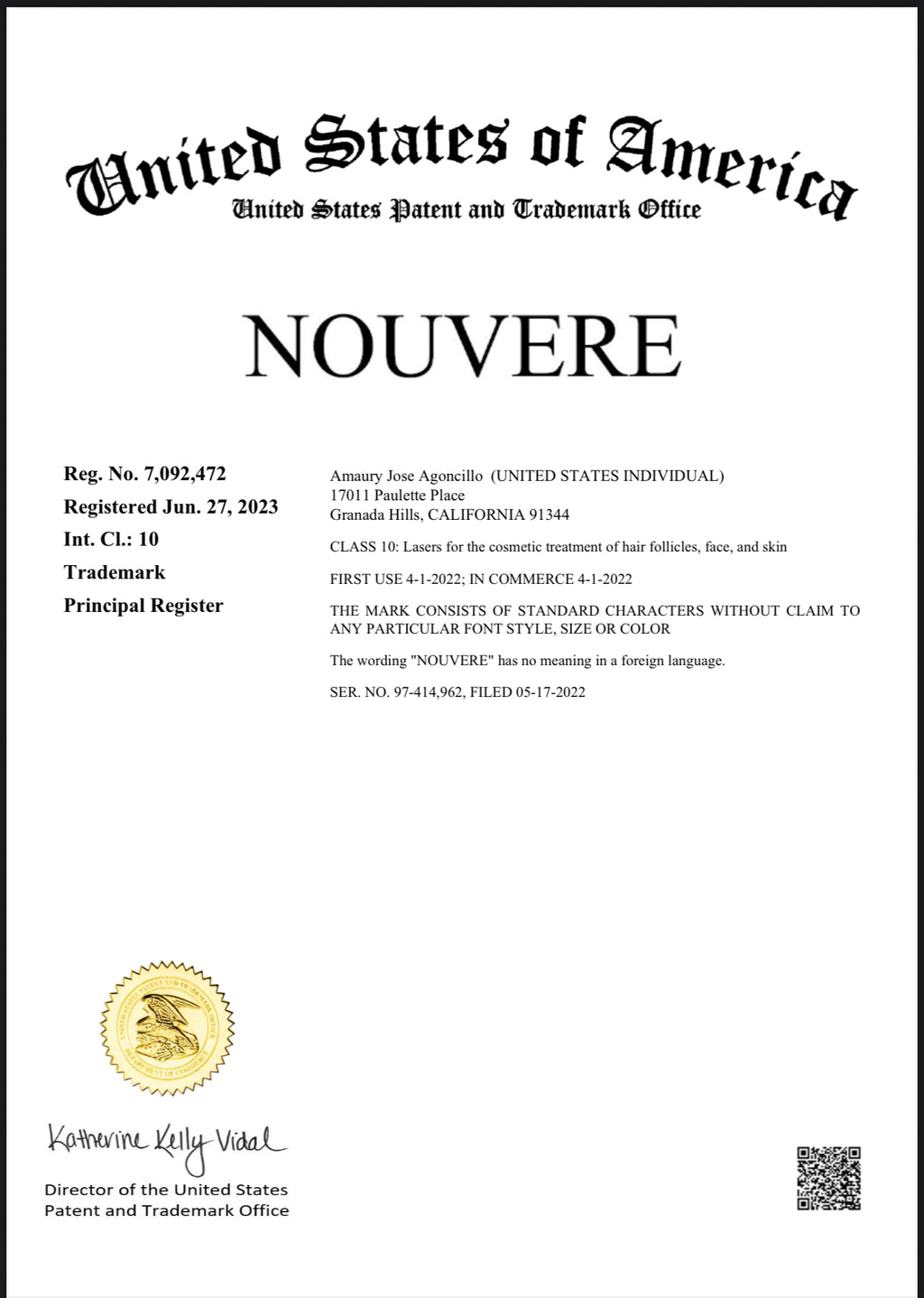 NOUVERE ERBIUM GLASS LASER FOR ADVANCED SKIN REJUVENATION and Hair Regrowth