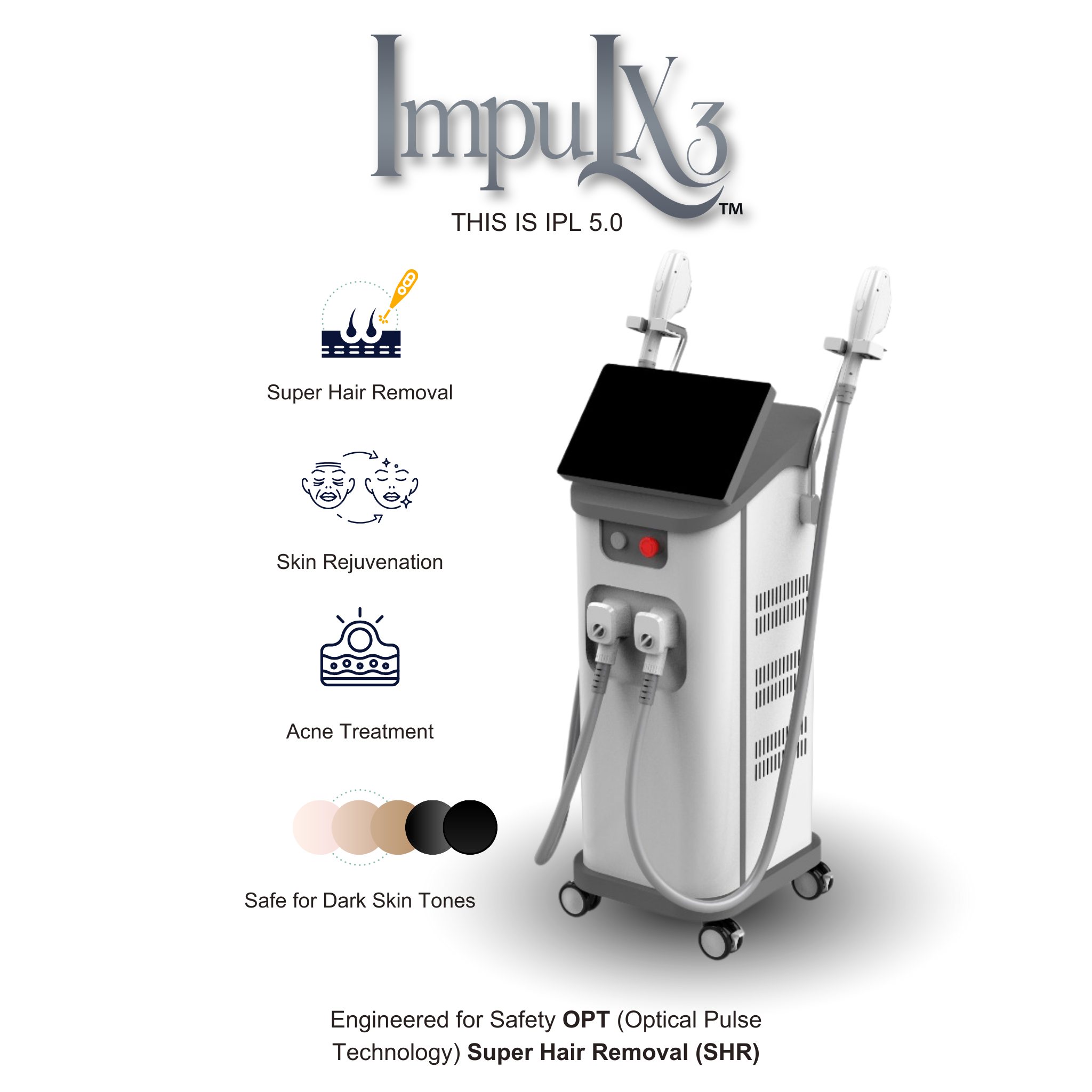 Impulx3™ IPL Machine | Lumecca & BBL Hero Alternative | OPT SHR for All Skin Types VMS (Ventura Medtech Solutions) Online Store for Content and Products