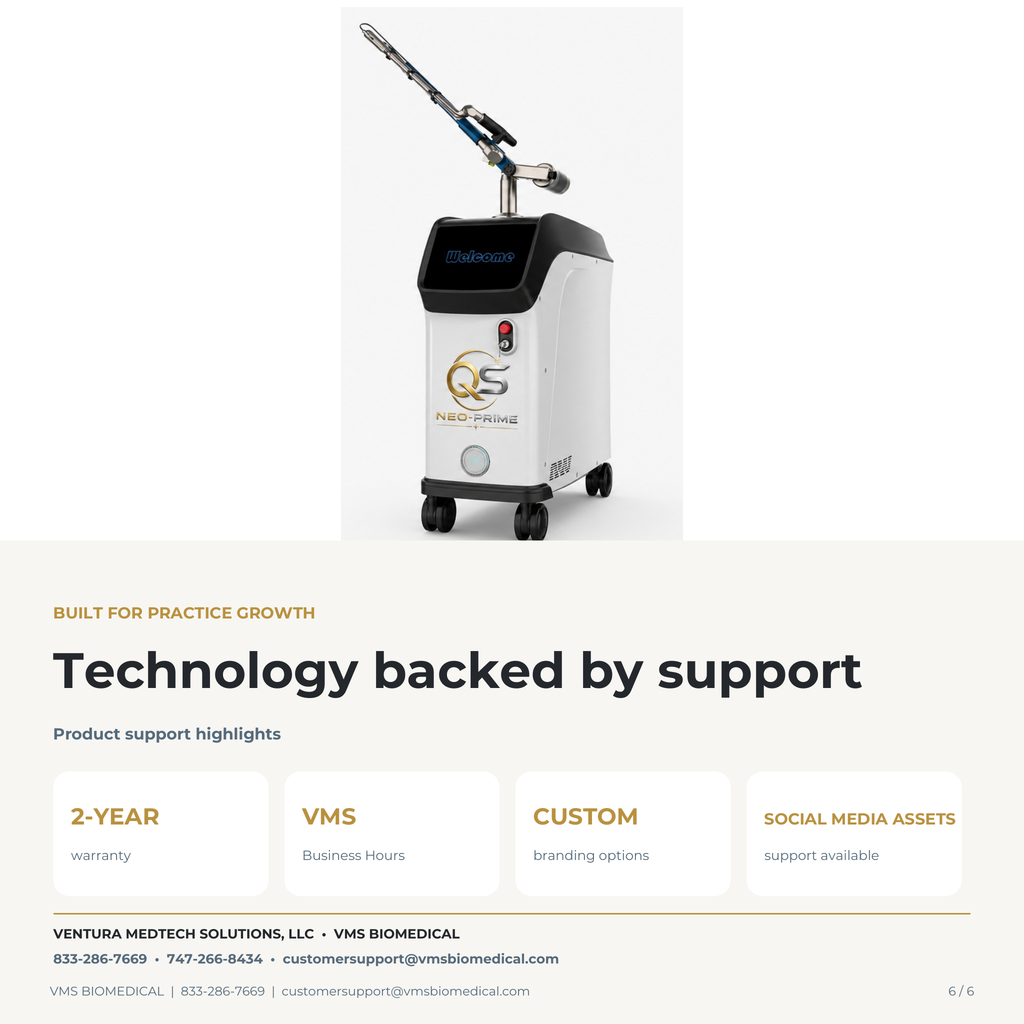 QS-Neo 350 ps Multi-Wavelength Picosecond Laser for Tattoo Removal &amp; Pigmentation AMAURY THE LASER KING TOP PICKS powered by VMS