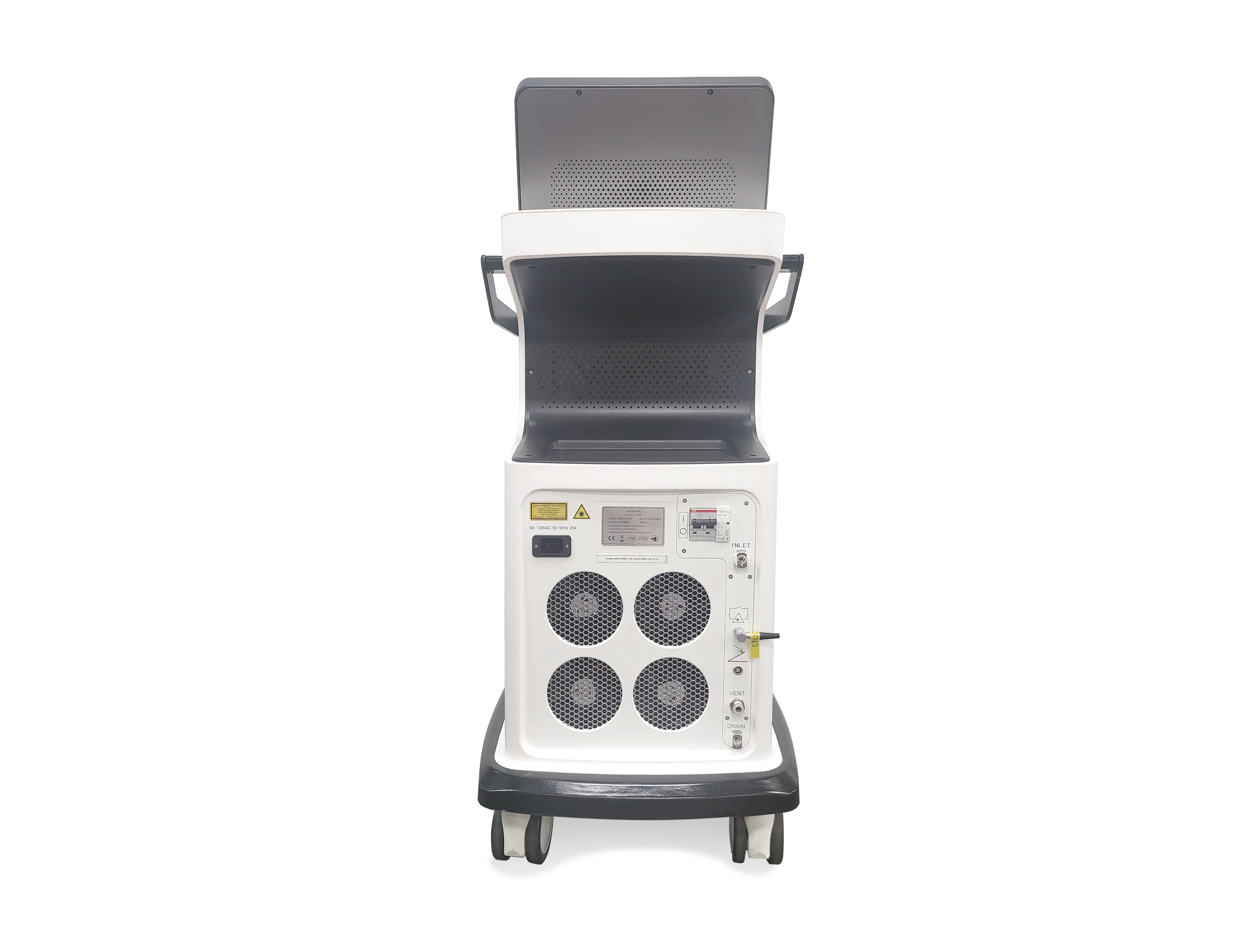 Rear view of Remotion III diode laser hair removal