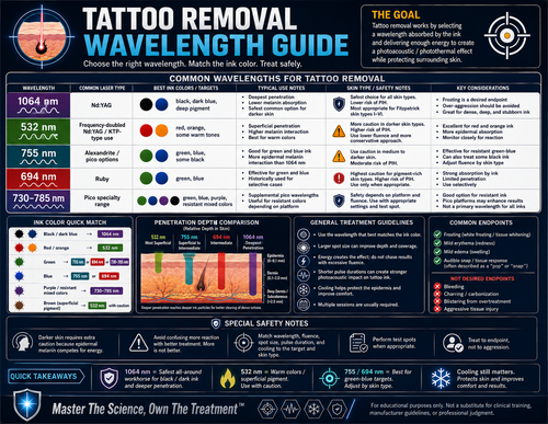 InkClear Wavelength™ Tattoo Removal Wavelength Guide VMS (Ventura Medtech Solutions) Online Store for Content and Products